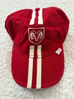 Nascar Red Cap with White Flag Tab